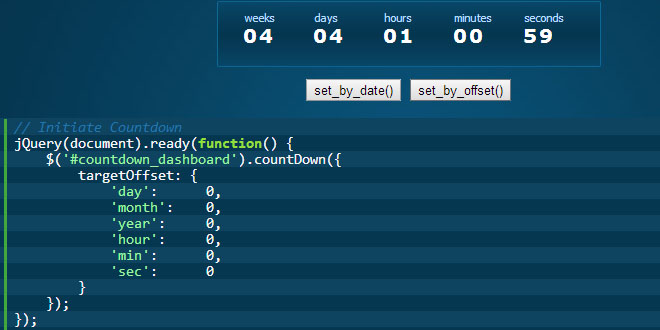jQuery Countdown Plugin